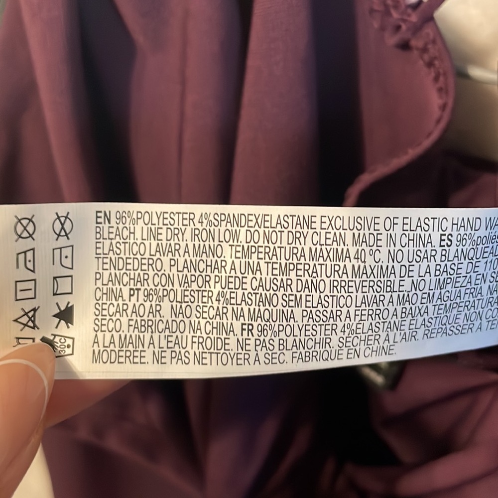(THREDUP) Forever 21 Cowl Neck Cami & Midi Skirt Set (dark purple) - Picture 6 of 6